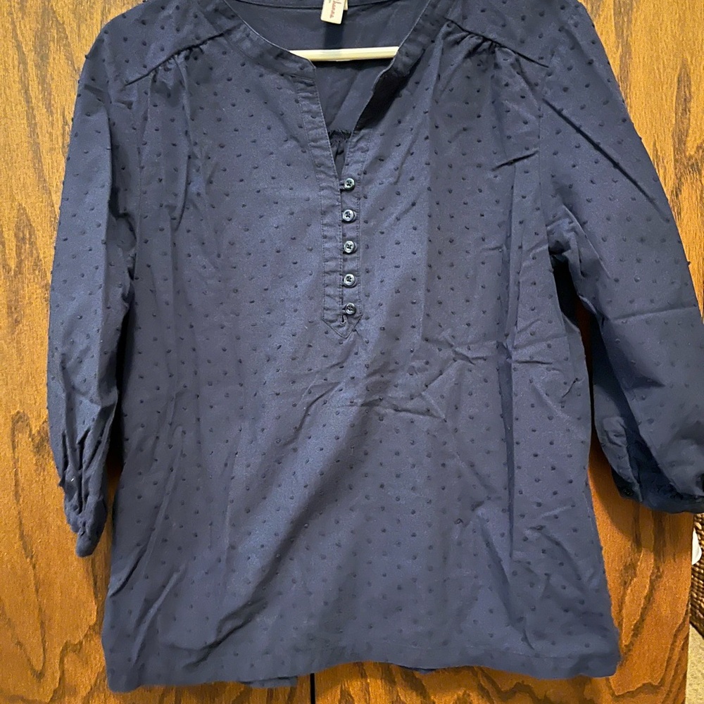 Elegant Navy Blue Women's Blouse